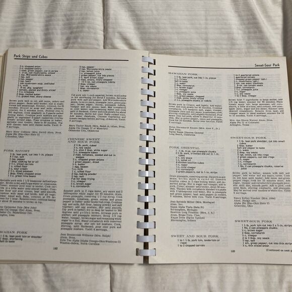 The Panhellenic Cookbook MEATS 1968 VINTAGE Spiral 2000+ Recipes - Picture 6 of 9